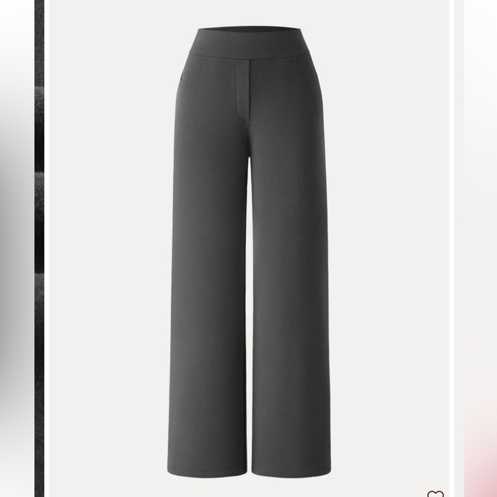 NWT OGL Mid Rise Wide Leg Pull-On Pants with pockets 
 in Charcoal